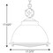 Progress Lighting Medal Collection Brushed Nickel One-Light Pendant P500212-009 - alternate 3